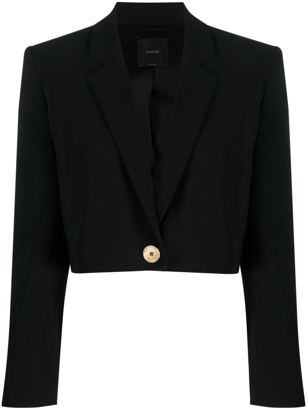 PINKO cropped single-breasted blazer - Black