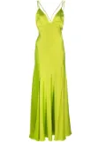 PINKO open-back satin gown - Green