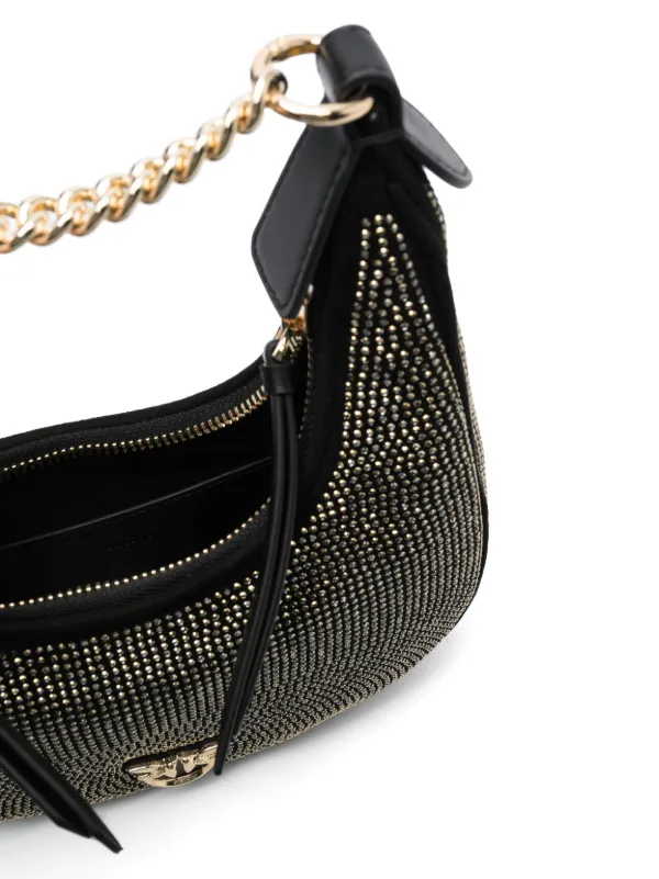 PINKO Mini Brioche Embellished Tote Bag | Black | FARFETCH SG