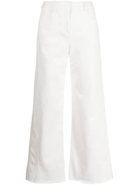 TWP mid-rise flared trousers