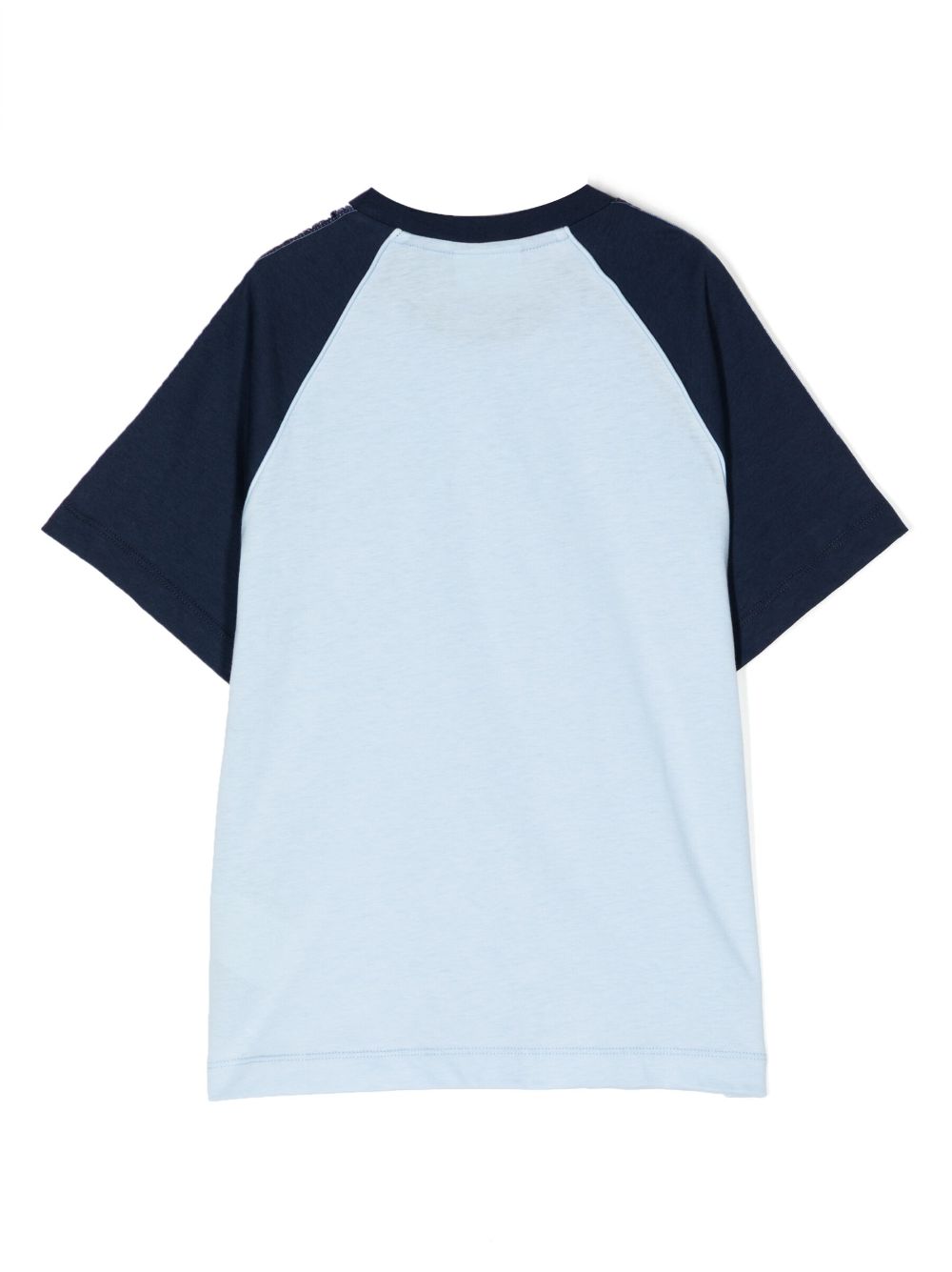 Shop Fendi Ff-logo Cotton T-shirt In Blue