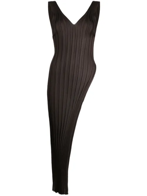 Robe sans manches à design nervuré - Isabel Benenato - Modalova