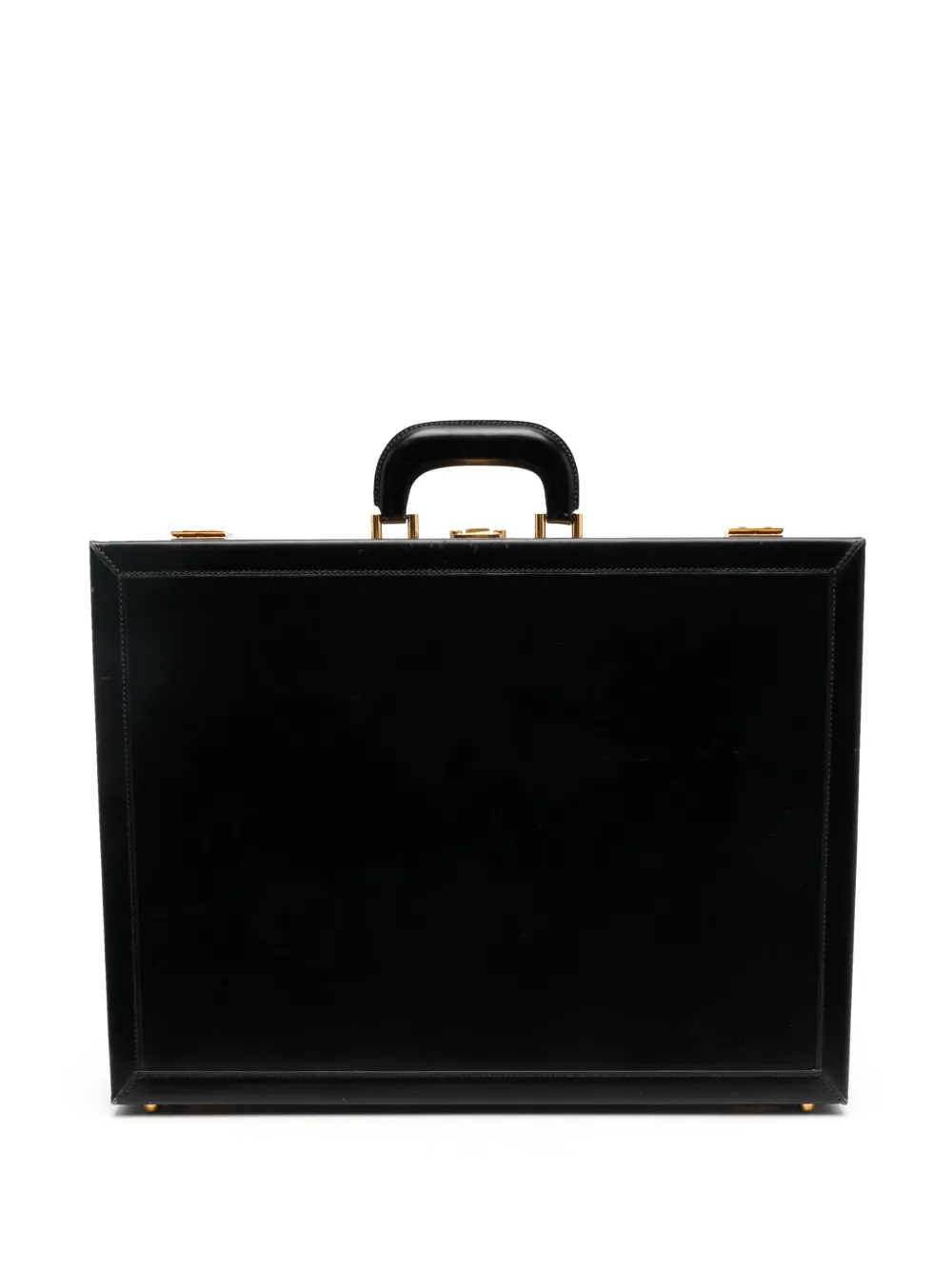 Hermès preowned logostamp Leather Briefcase Farfetch