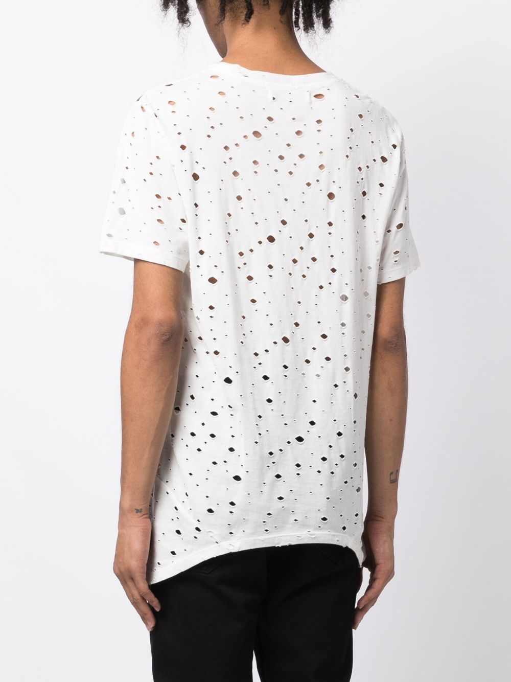 Shop Private Stock The Vendome Distressed-effect T-shirt In White