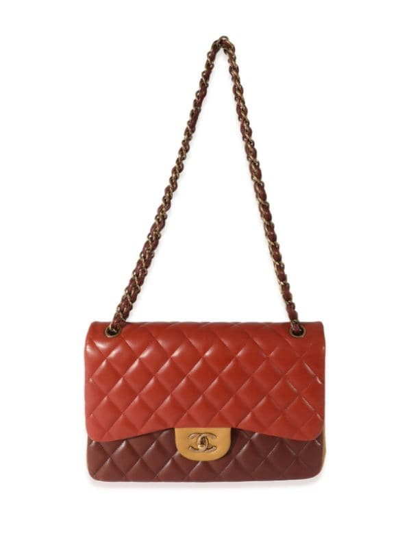 Chanel Pre-owned Jumbo Double Flap Shoulder Bag - Red