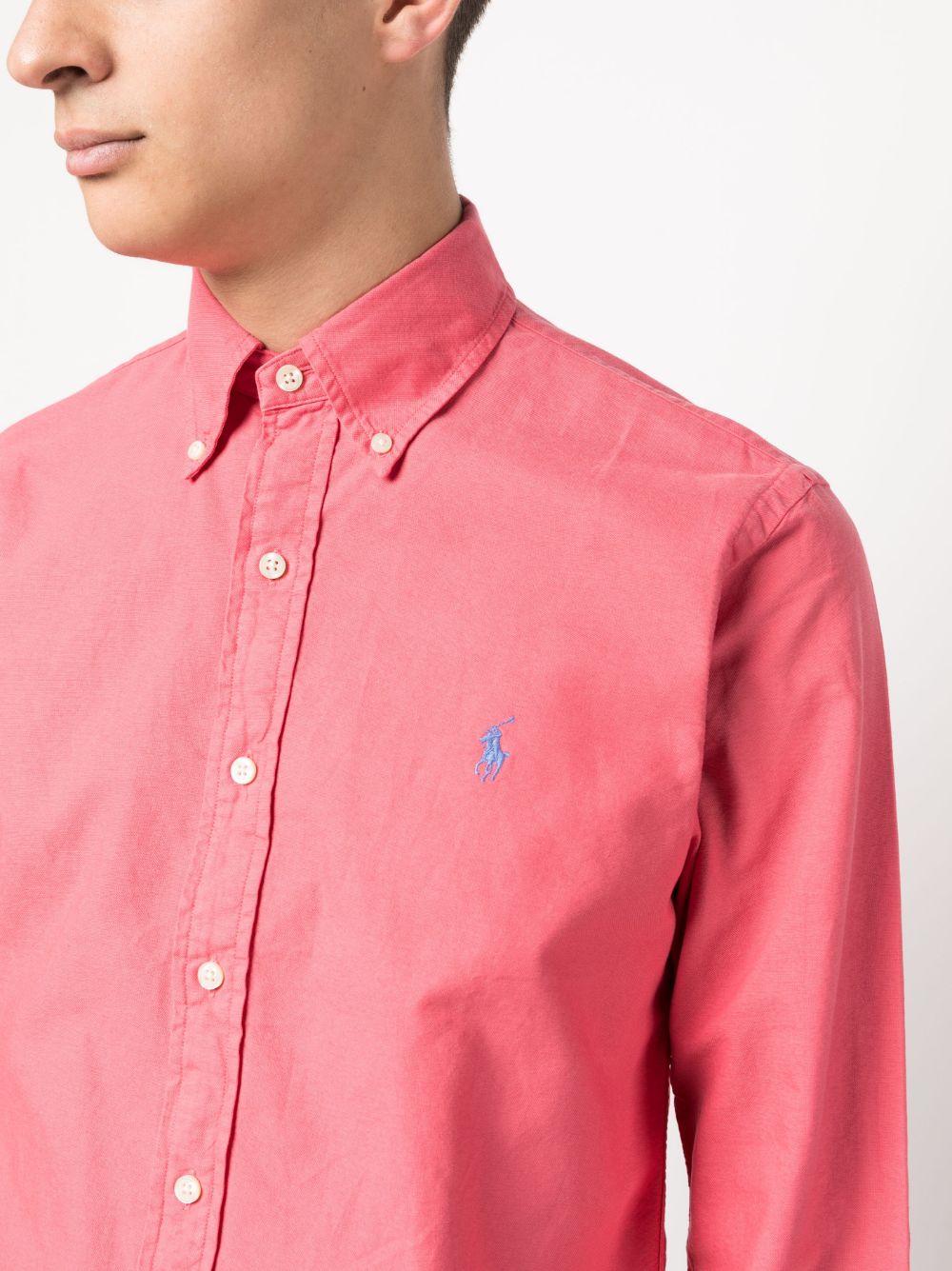 Shop Polo Ralph Lauren Embroidered-pony Cotton T-shirt In Red