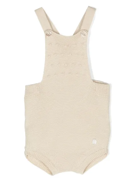 Patachou criss-cross-straps cotton knit romper