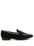 Sarah Chofakian Lauren penny-slot leather loafers - Black