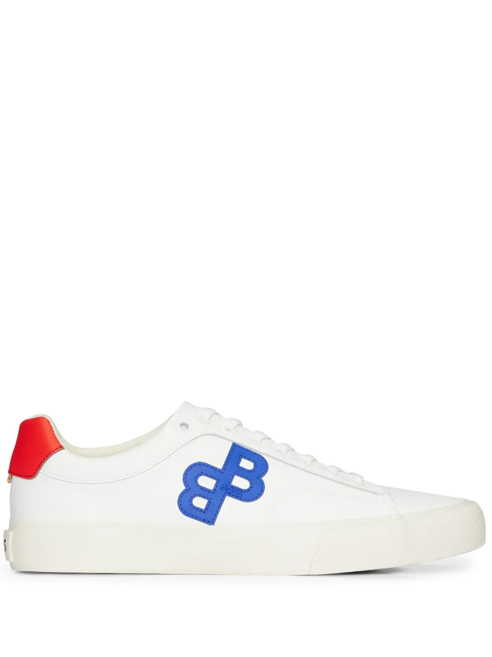BOSS Tênis Aiden de couro com cadarço | Branco | Image 1