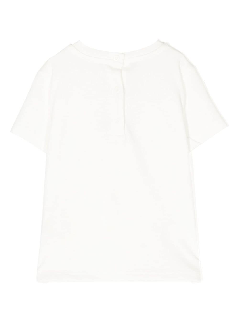 Shop Fendi Logo-print Cotton T-shirt In White