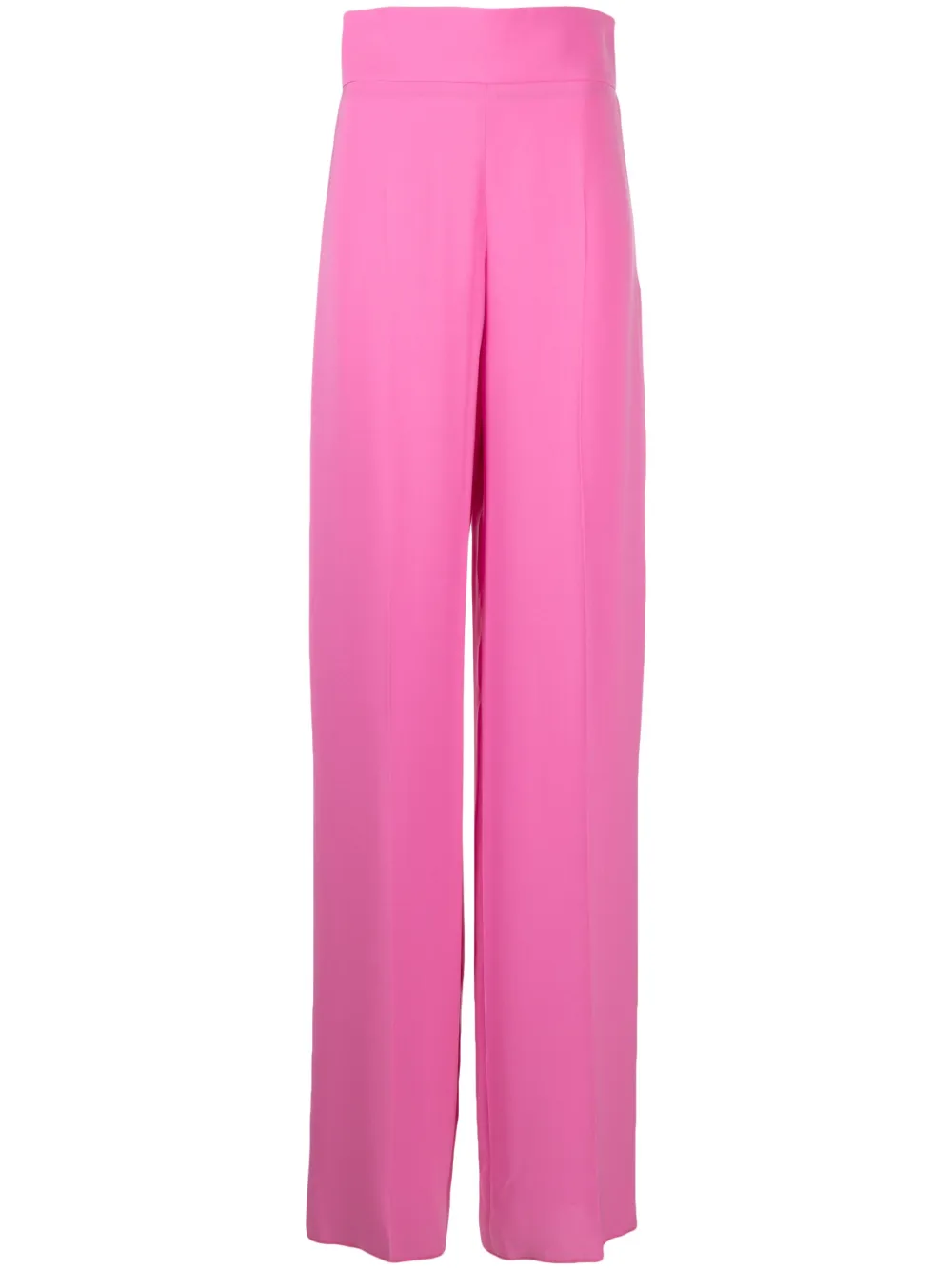 Shop Max Mara High-waisted Wide-leg Trousers In Pink