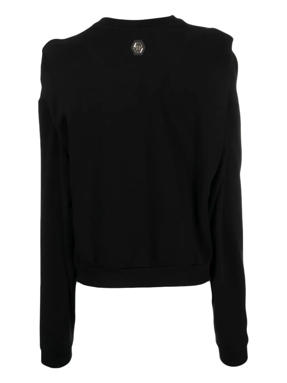 PHILIPP PLEIN CRYSTAL-EMBELLISHED ROUND-NECK SWEATSHIRT 