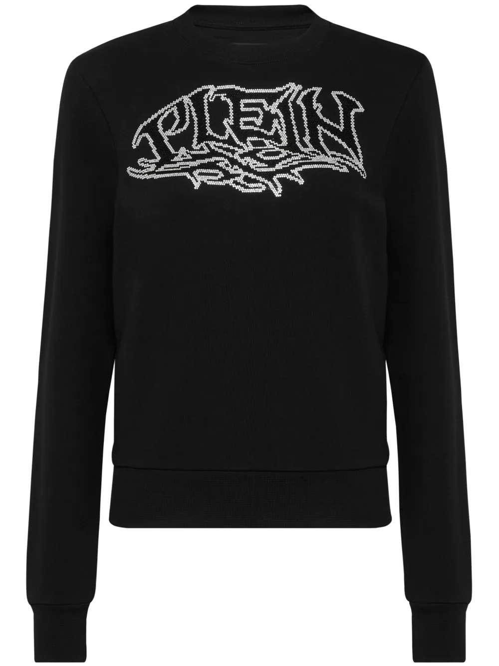 Philipp Plein logo-embellished cotton sweatshirt | Black | Image 1