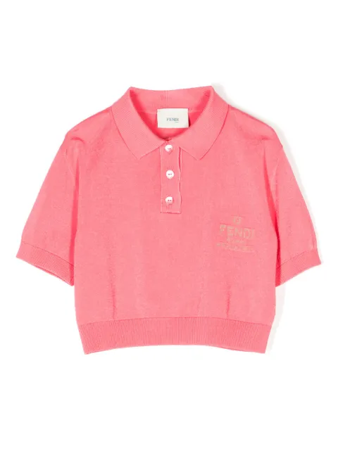Fendi Kids logo-print polo shirt