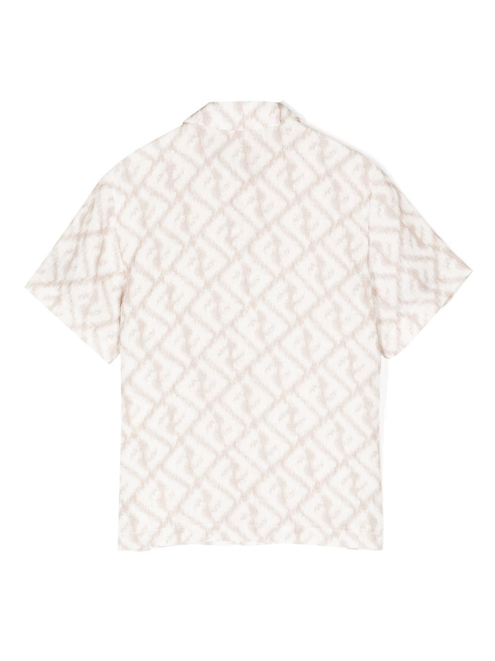 Shop Fendi Ff-logo Print Short-sleeve Shirt In Brown