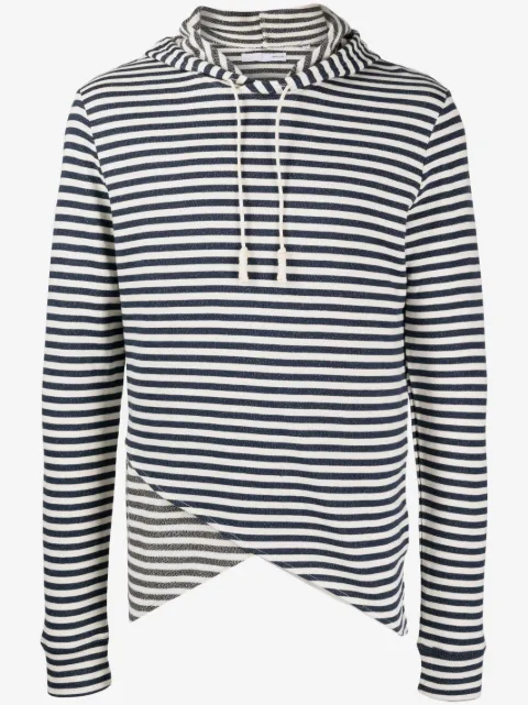 Private Stock striped cotton hoodie 