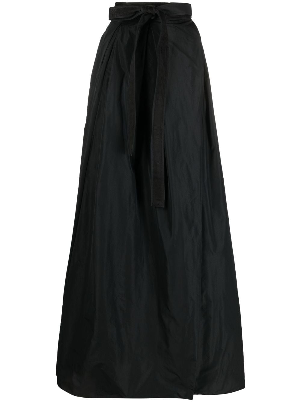 Shop Pinko Nocepesca Pleated Maxi Skirt In Black