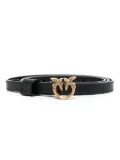 PINKO Love Birds pebbled leather belt - Black