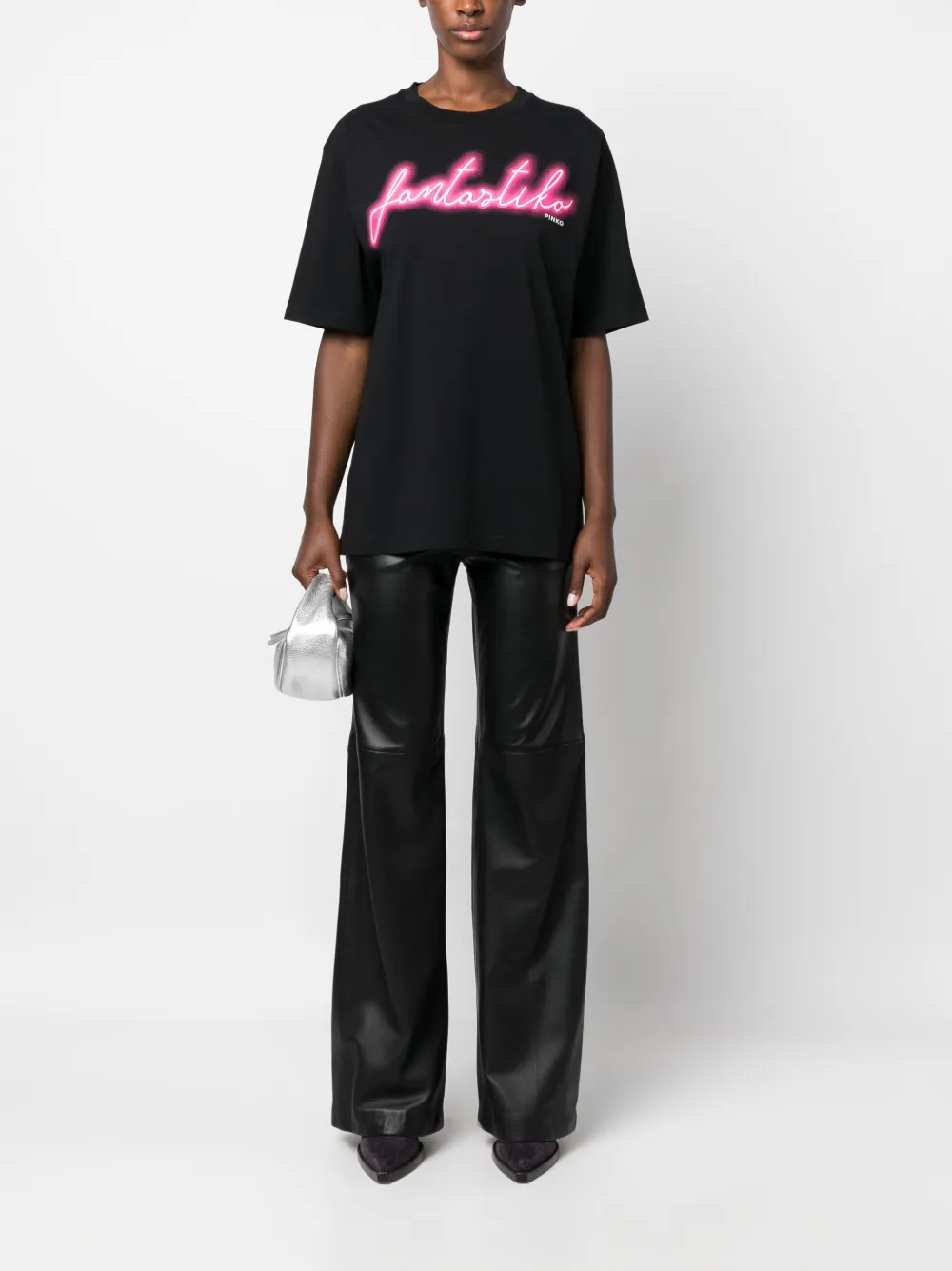 PINKO T-shirt met print Zwart