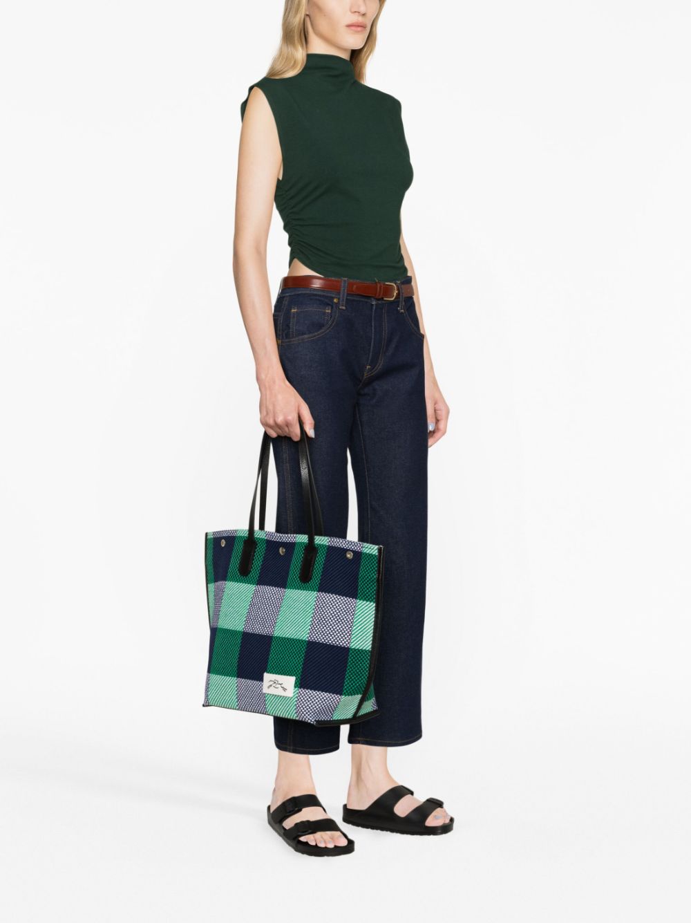 Longchamp Roseau Large Canvas Shopper Bag, Ecru at John Lewis