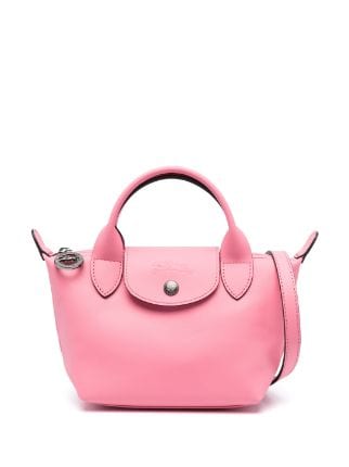 Longchamp Extra Small Le Pliage Xtra Leather Crossbody Bag in Pink