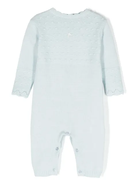 Patachou crochet-knit cotton romper
