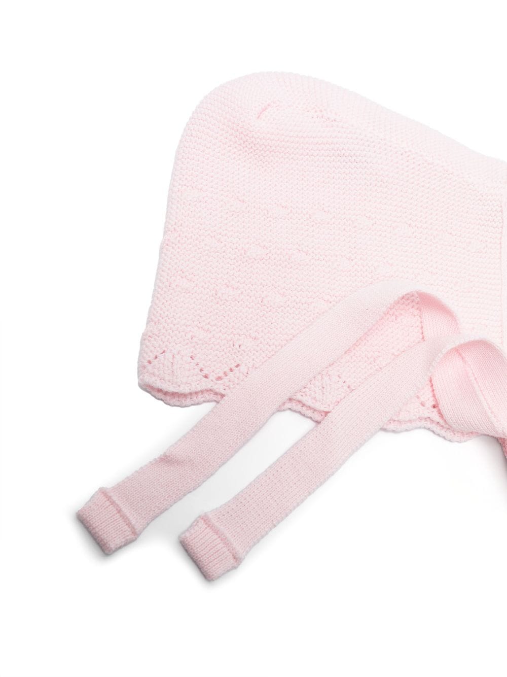 Shop Patachou Tie-fastening Cotton Knit Bonnet In Pink