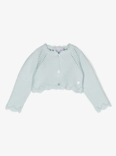 Patachou crochet-knit button-up cardigan