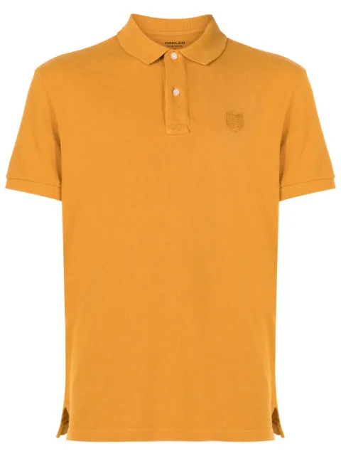 Osklen rubberised-logo cotton polo shirt
