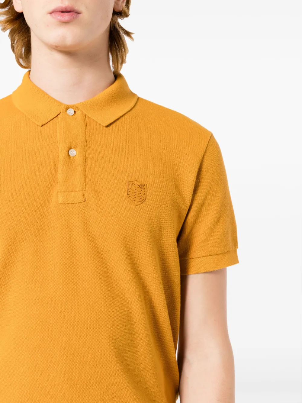 Osklen Katoenen poloshirt met logo Geel