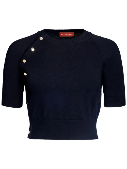 Haut crop en maille à manches courtes - Altuzarra - Modalova