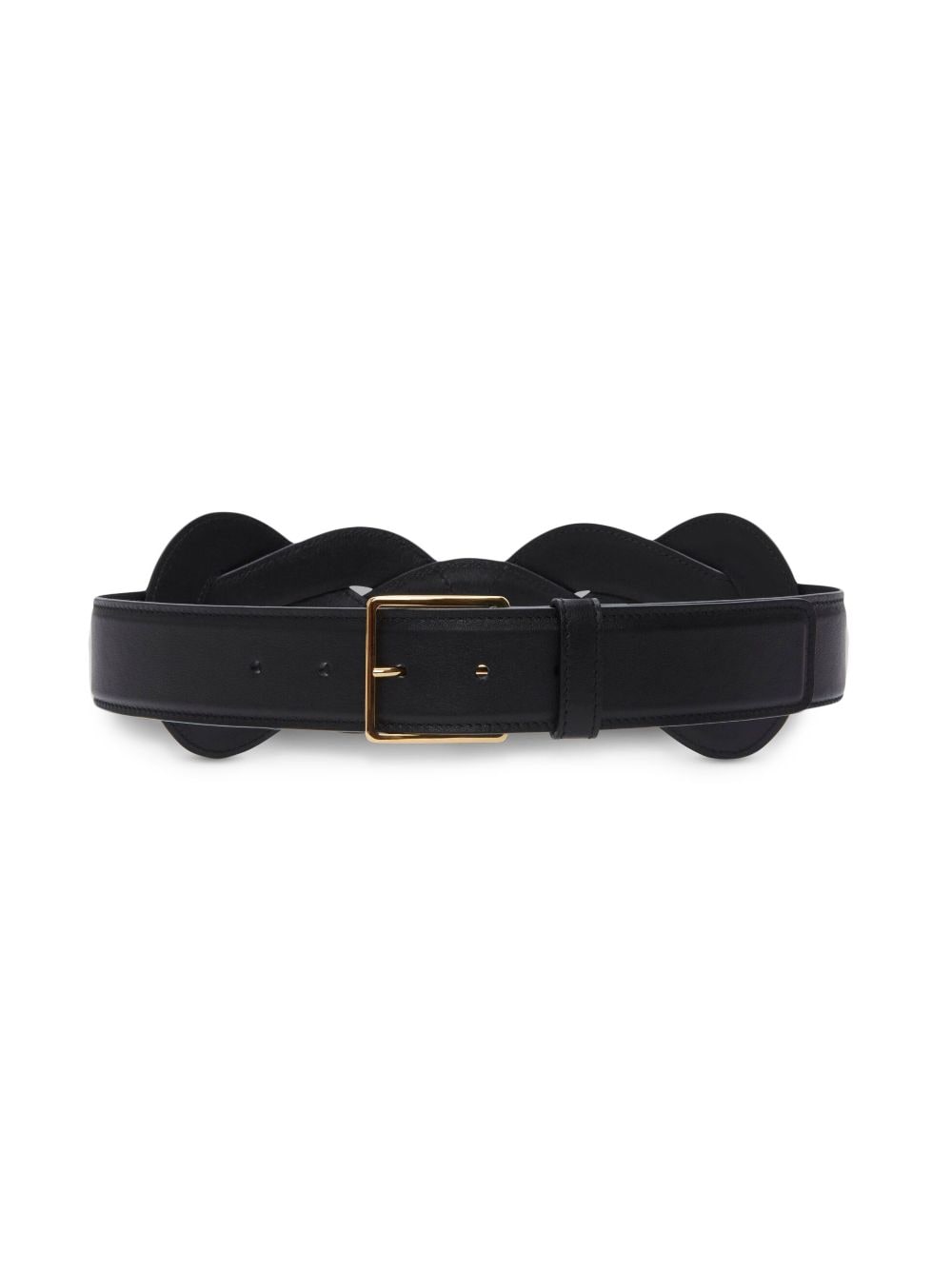 Shop Altuzarra Loopy Leather Belt In Schwarz