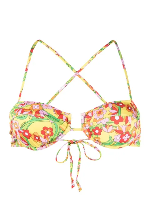 Solid & Striped floral-print bikini top 