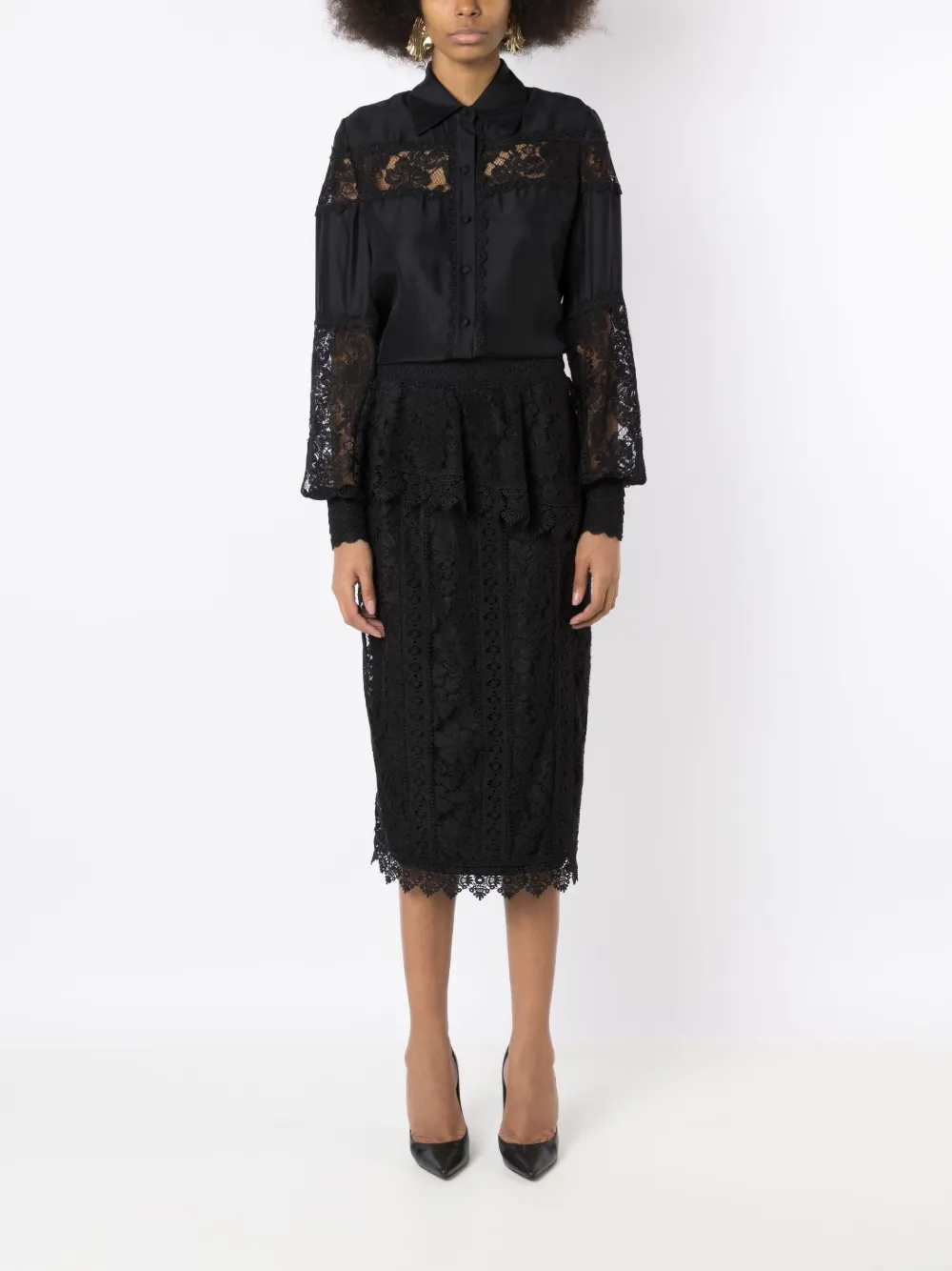 Martha Medeiros Camisa Taylor de seda com renda | Camisas | Image 2