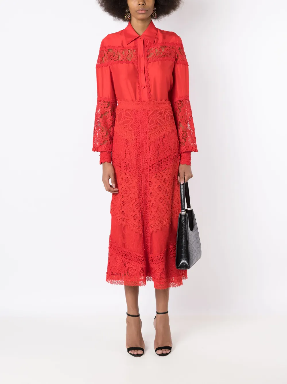 Martha Medeiros Camisa Taylor de seda com renda | Camisas | Image 2