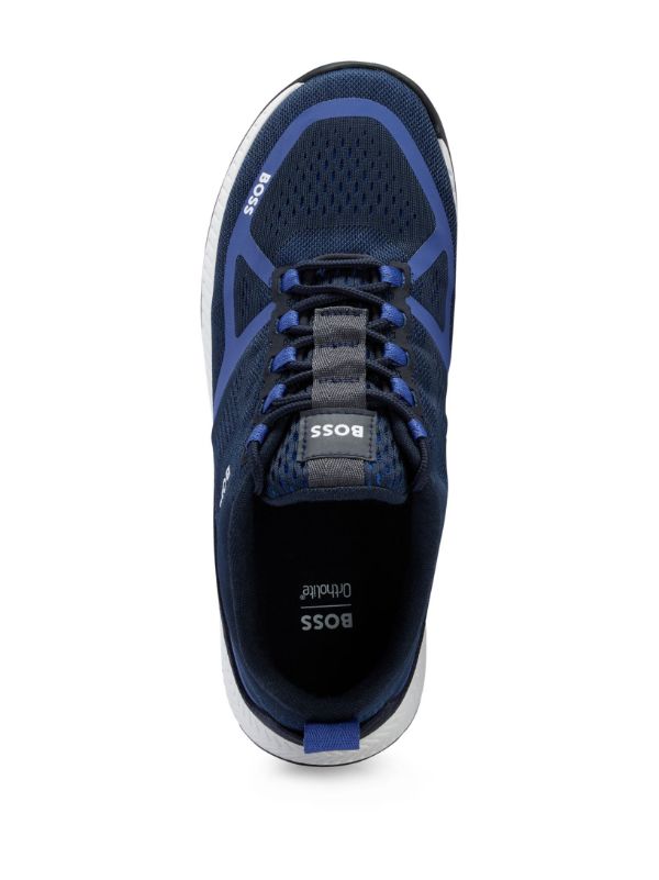 Lace-Up Logo Trainers, Blue