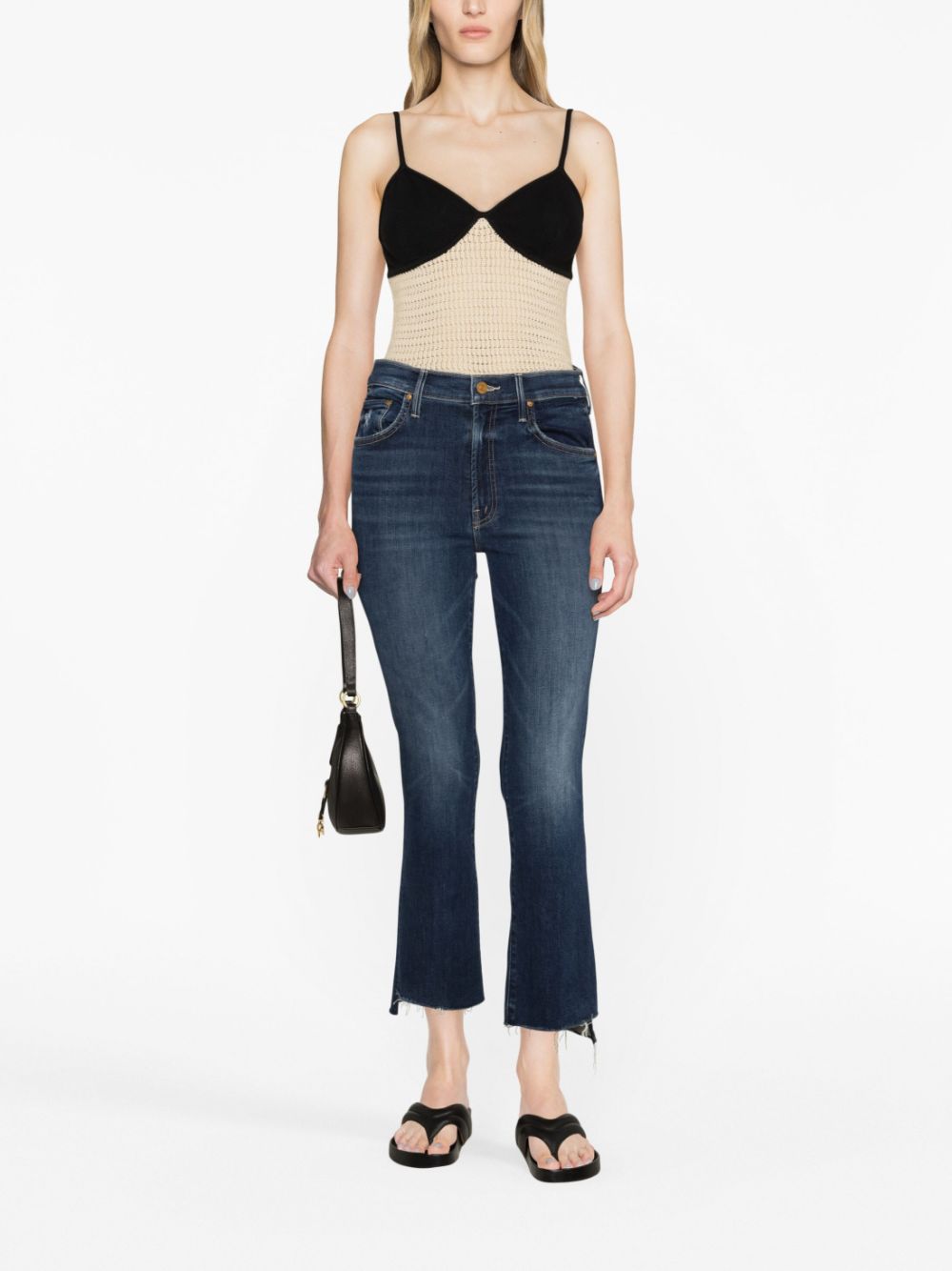 MOTHER mid-rise cropped jeans - Blue