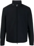 Emporio Armani stowaway-hood zip-up blouson - Blue