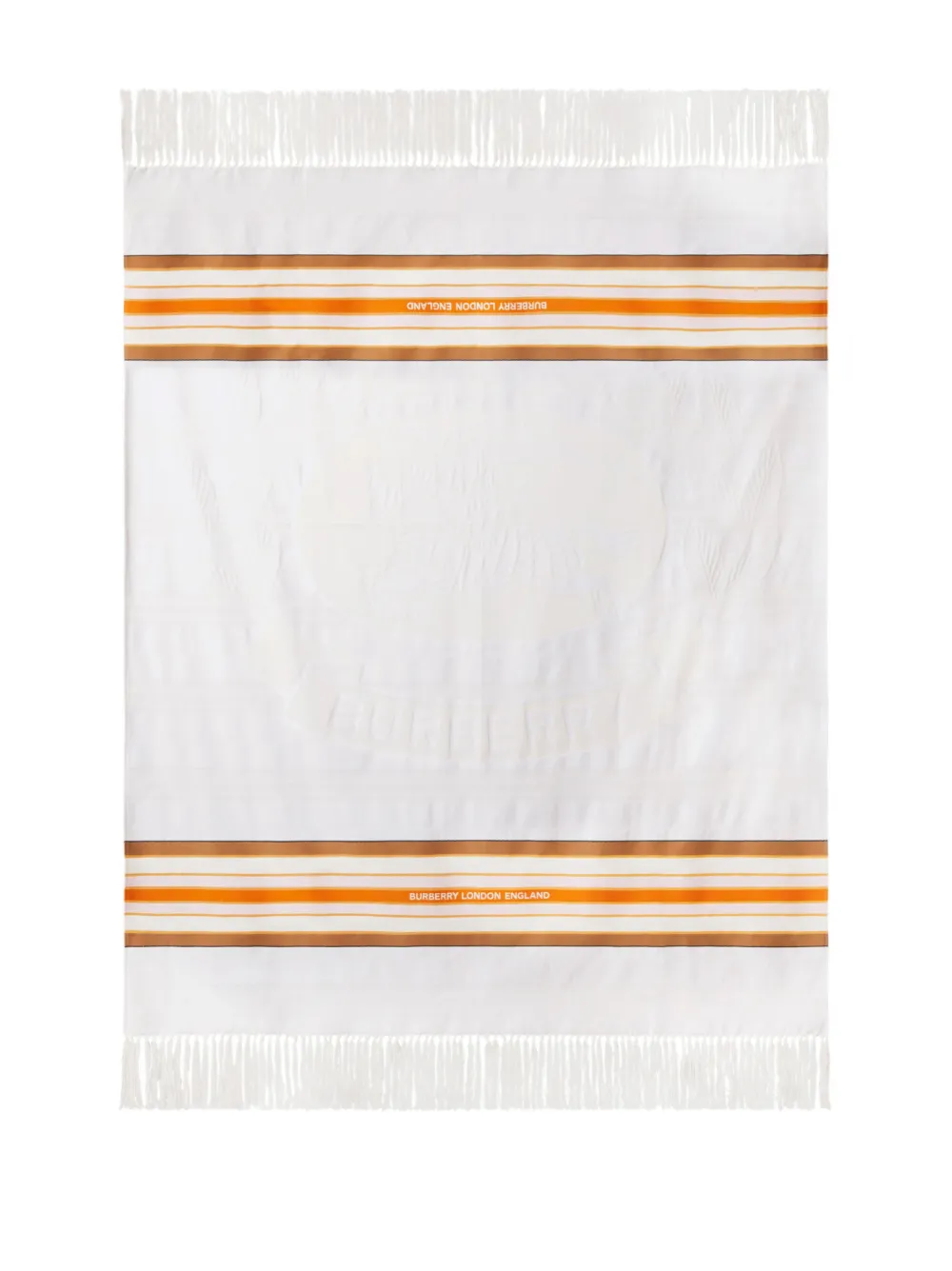 Burberry EKD Striped Cotton Blanket Farfetch