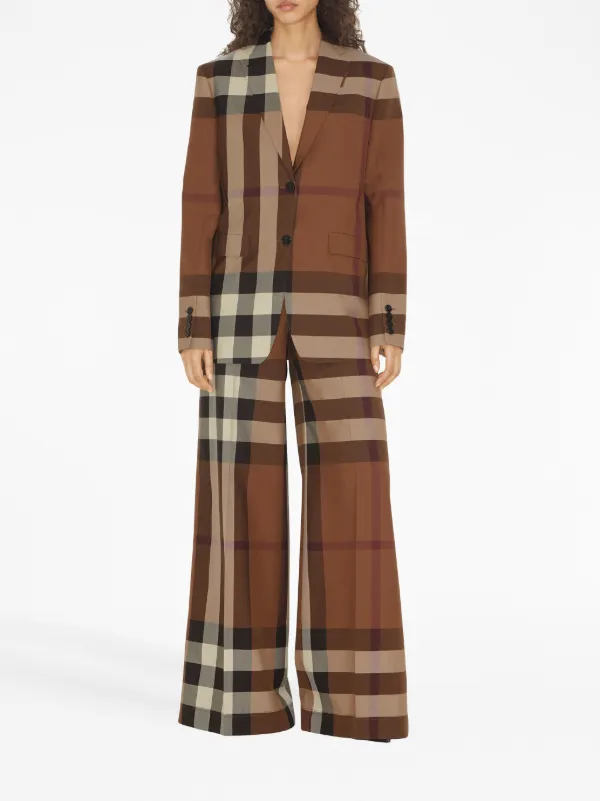 Burberry check-print wide-leg Trousers - Farfetch