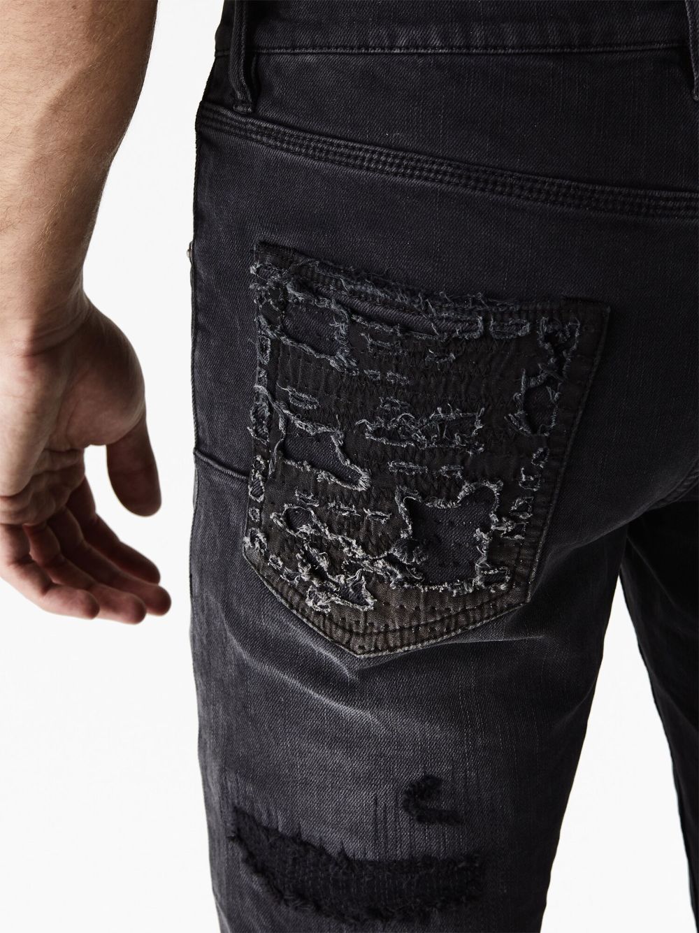 Purple Brand Quilted Destroyed Pocket black Jeans - Farfetch