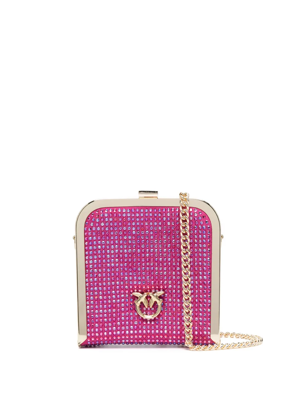 PINKO rhinestone-embellished Box Clutch Bag - Farfetch