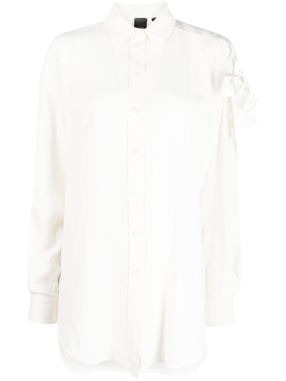 PINKO bow-detail pointed-collar shirt - White