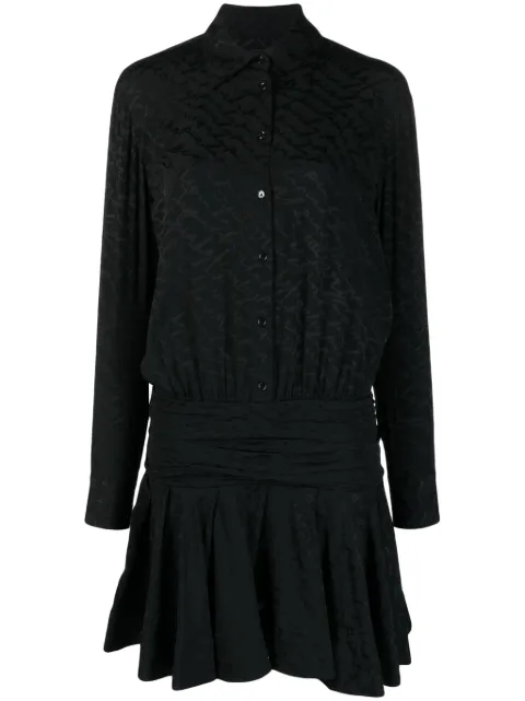 PINKO Arzach logo-jacquard shirtdress