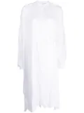 Isabel Benenato long-sleeve button-up dress - White