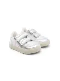 VEJA Kids V-12 metallic ChromeFree leather sneakers - Silver