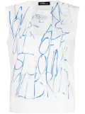 Raf Simons graphic-print tank top - White