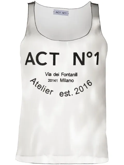 ACT Nº1 layered-design crystal-embellished top