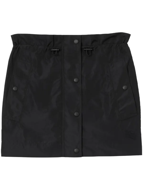 High waisted black shop button up skirt