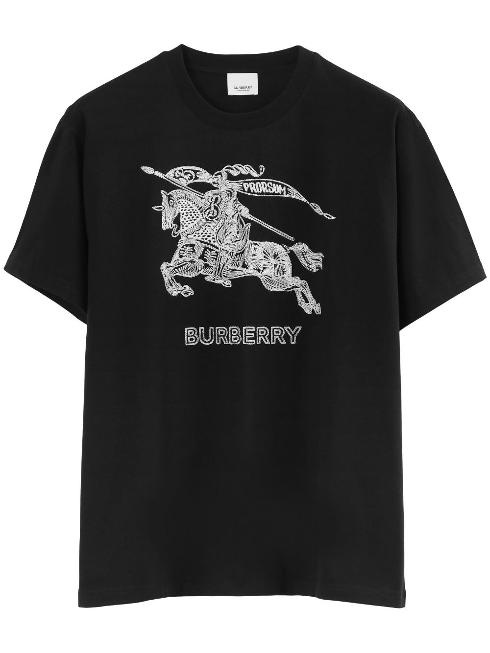 Burberry Logo-print Cotton T-shirt In Black  